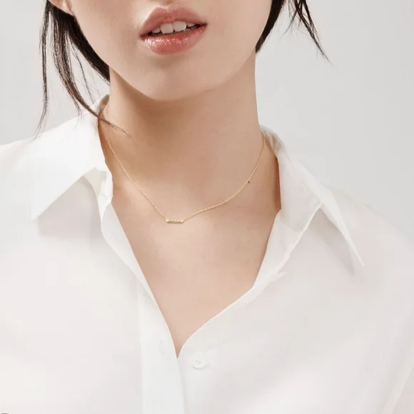 Tiffany & Co Fleur De Lis Keybar Pendant Necklace 18k Yellow Gold 16 inches - Picture 9 of 9